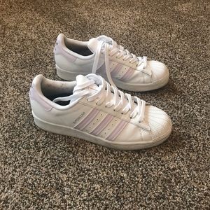 Adidas lavender sneakers